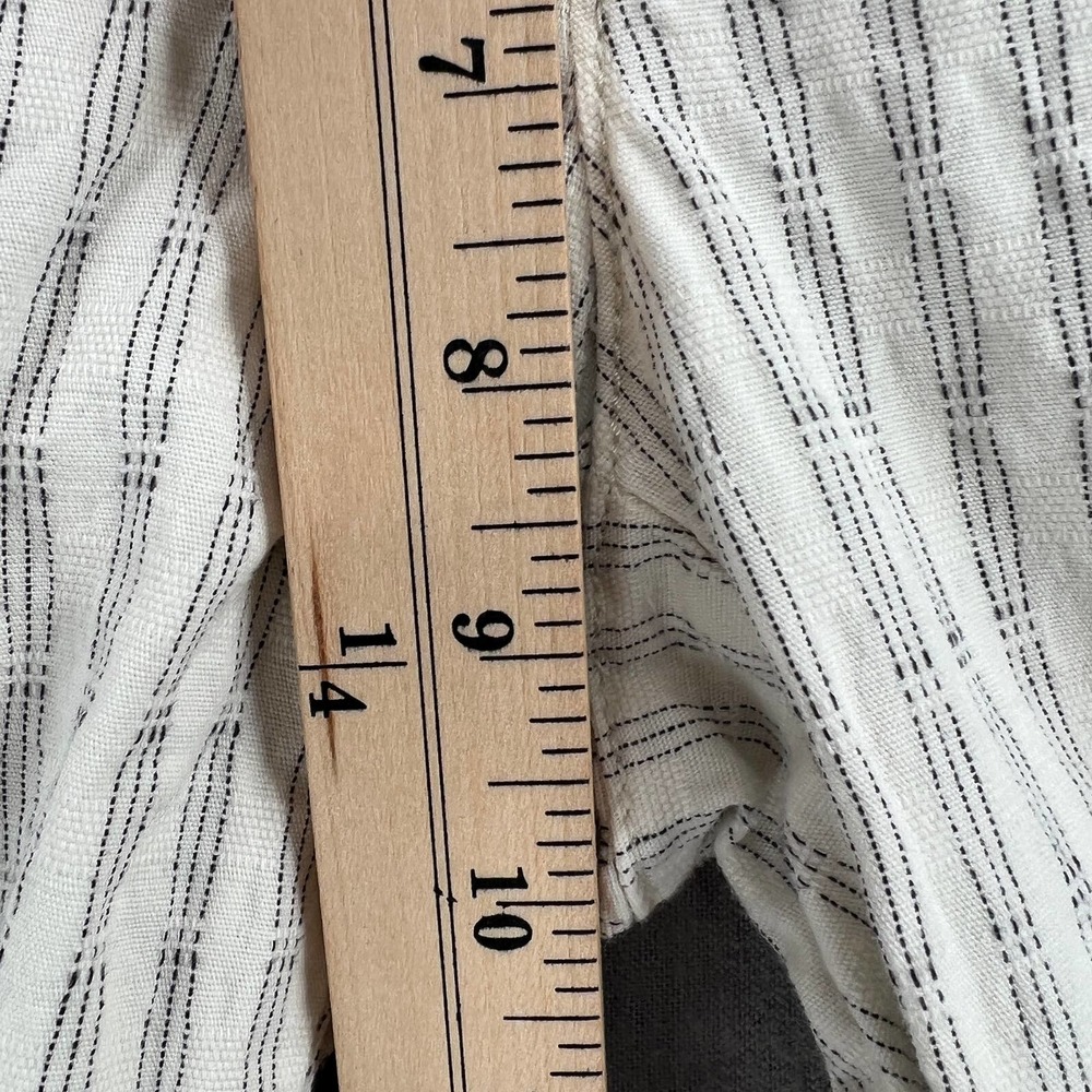 ANTHROPOLOGIE HEI HEI Pants Womens 4 Off White Cotton Striped Pant Wander Cargo - Picture 12 of 13